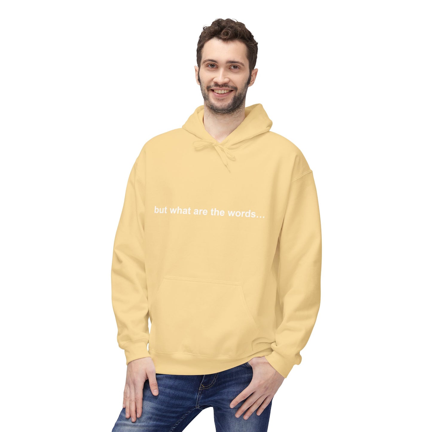 "BUT WHAT ARE THE WORDS" HOODIE