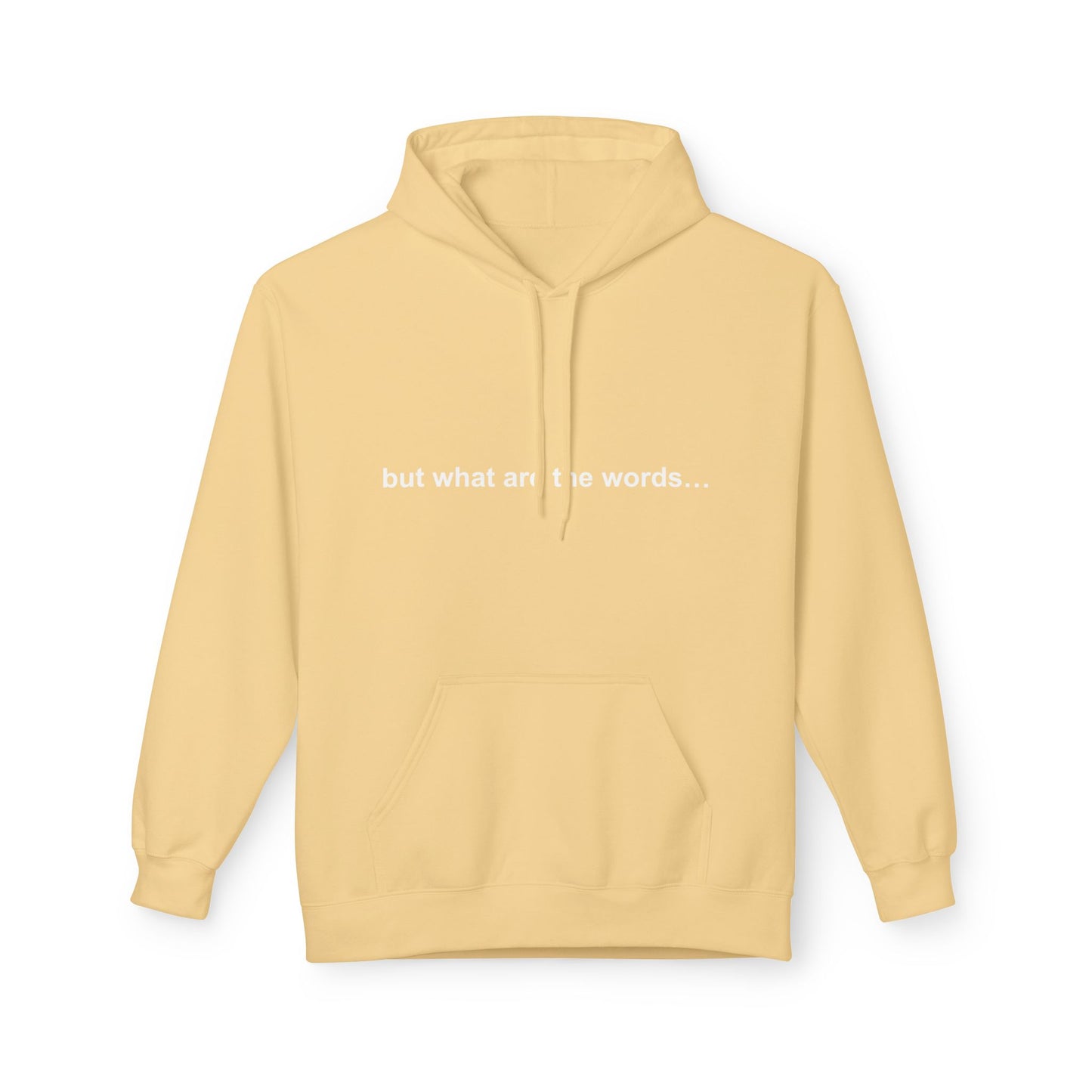 "BUT WHAT ARE THE WORDS" HOODIE