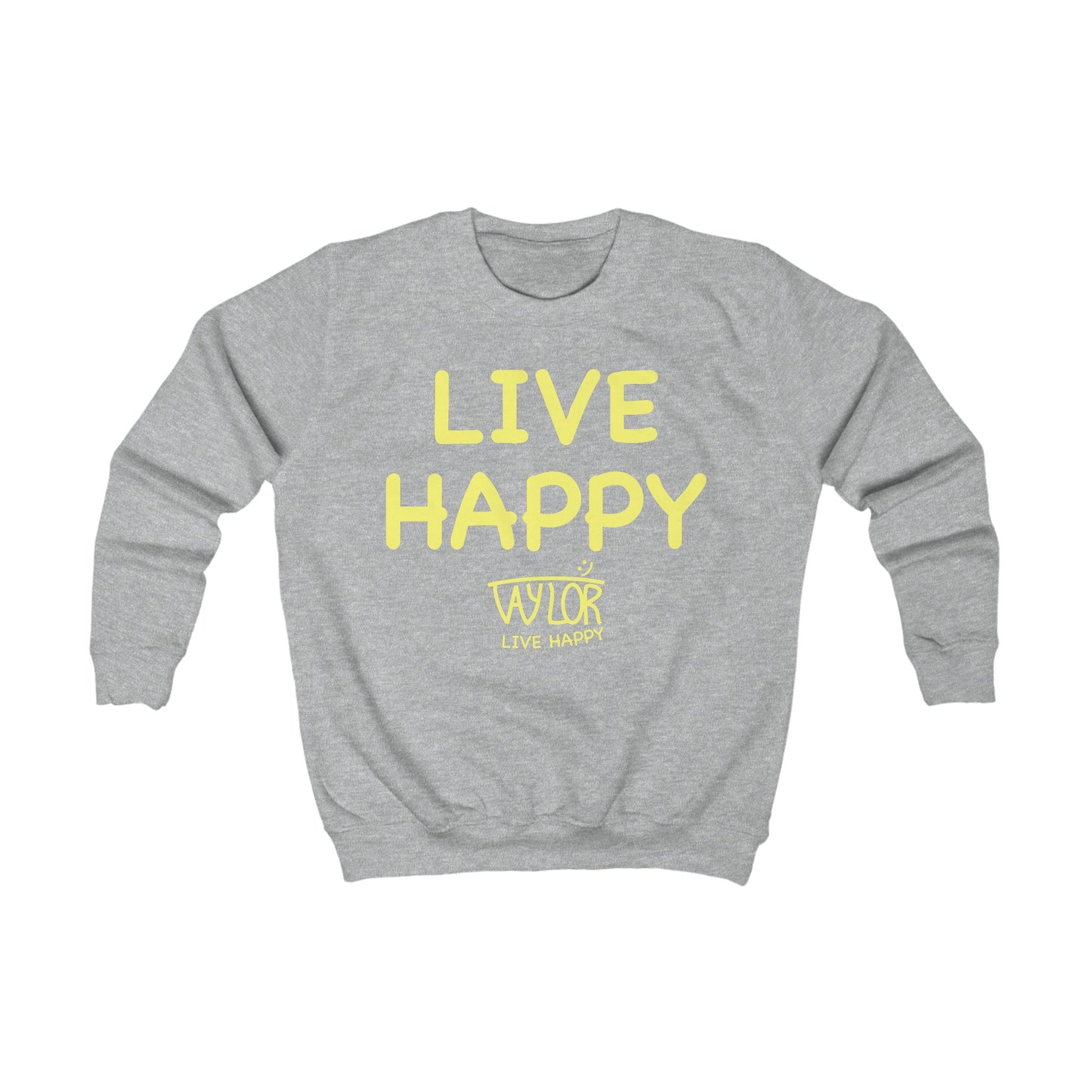 Kids Happiness Sweatshirt, Cozy Children’s Sweater, Live Happy Gift, Birthday Present, Fun Apparel, Kids Fashion