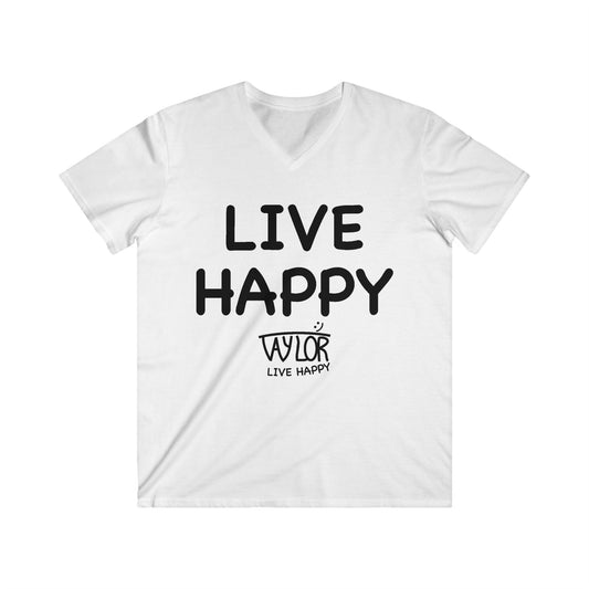 Live Happy Men's V-Neck Tee