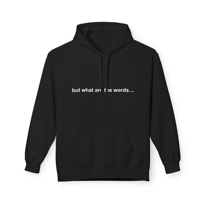 "BUT WHAT ARE THE WORDS" HOODIE