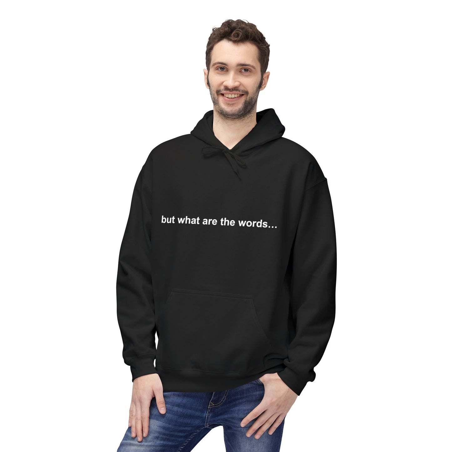 "BUT WHAT ARE THE WORDS" HOODIE