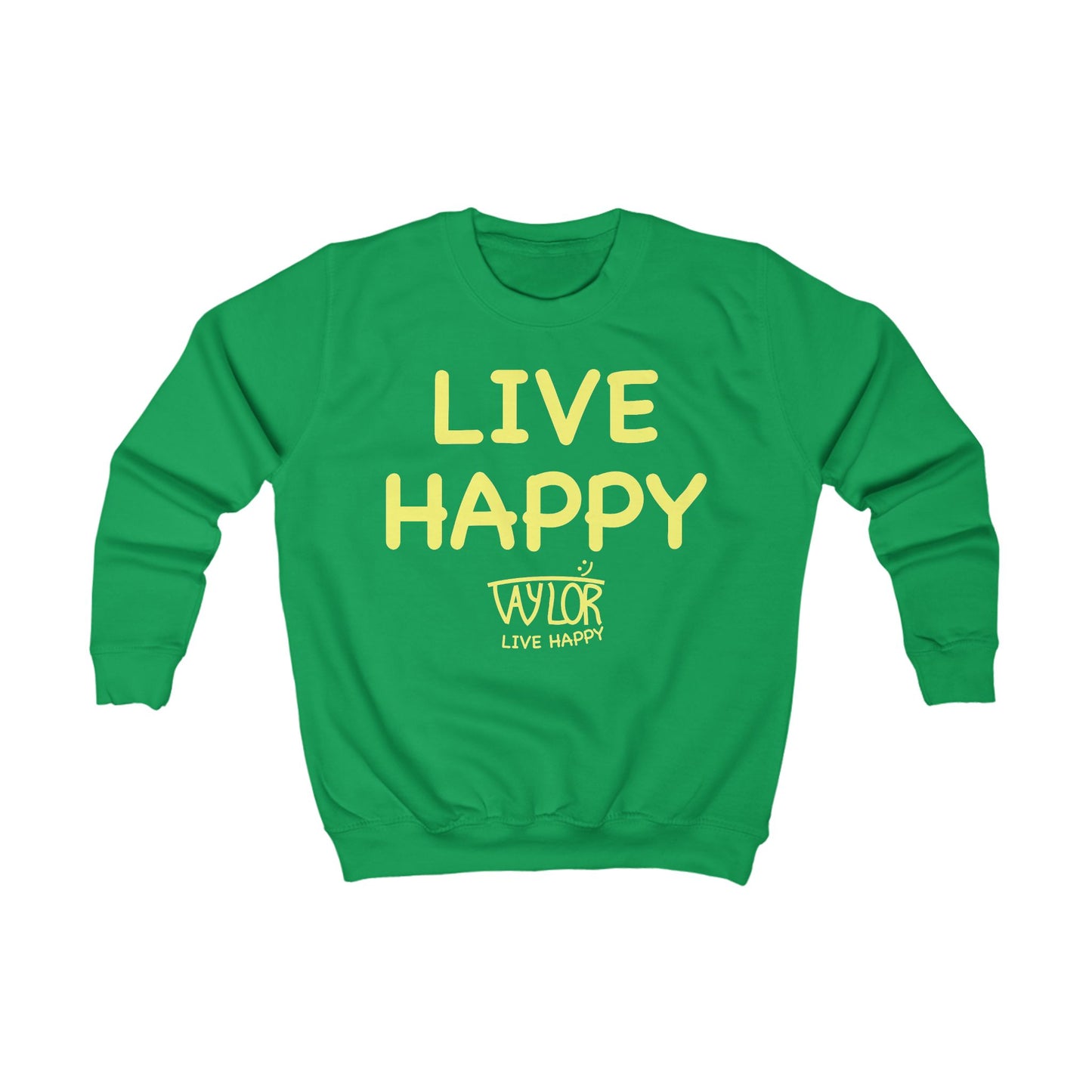 Kids Happiness Sweatshirt, Cozy Children’s Sweater, Live Happy Gift, Birthday Present, Fun Apparel, Kids Fashion
