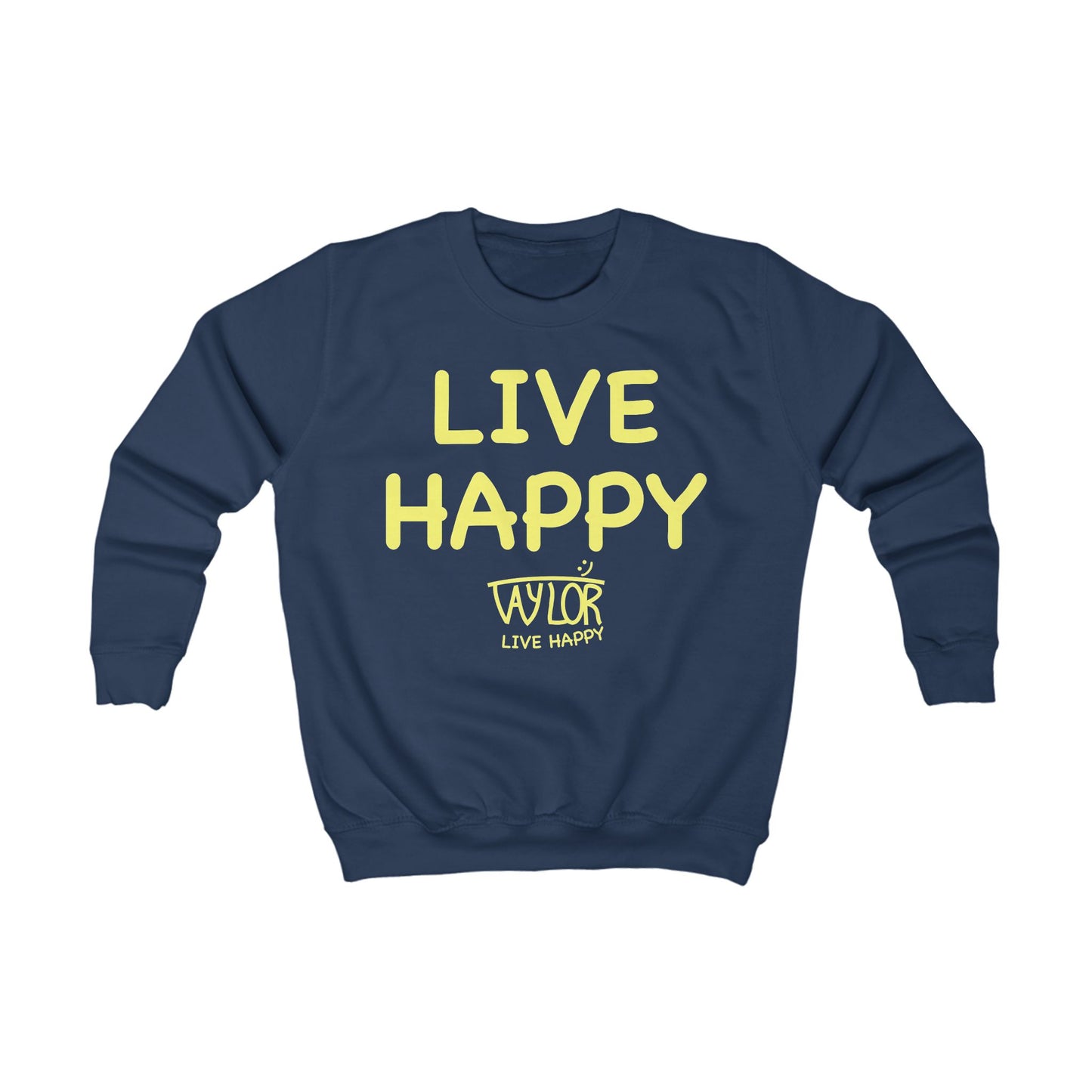 Kids Happiness Sweatshirt, Cozy Children’s Sweater, Live Happy Gift, Birthday Present, Fun Apparel, Kids Fashion