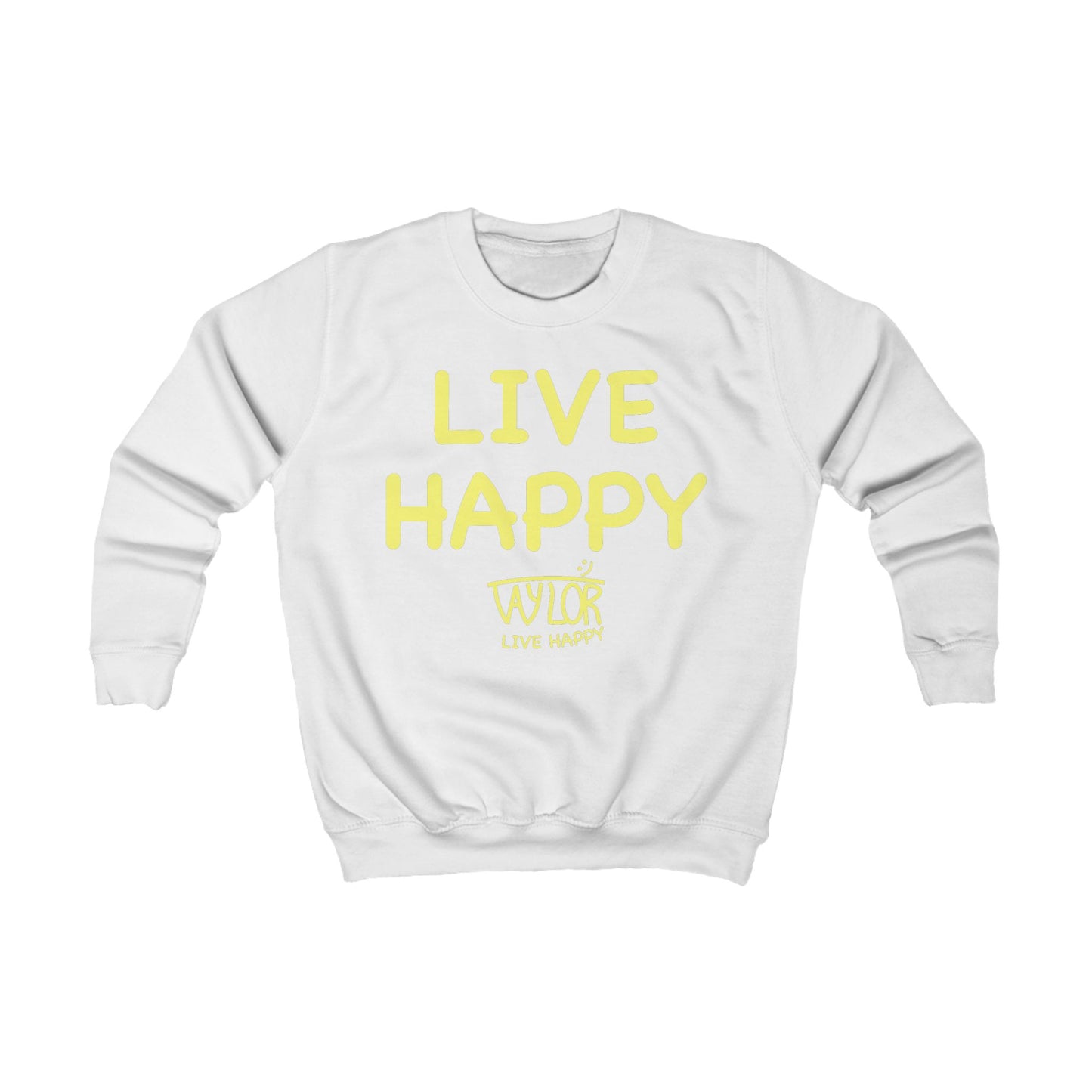 Kids Happiness Sweatshirt, Cozy Children’s Sweater, Live Happy Gift, Birthday Present, Fun Apparel, Kids Fashion