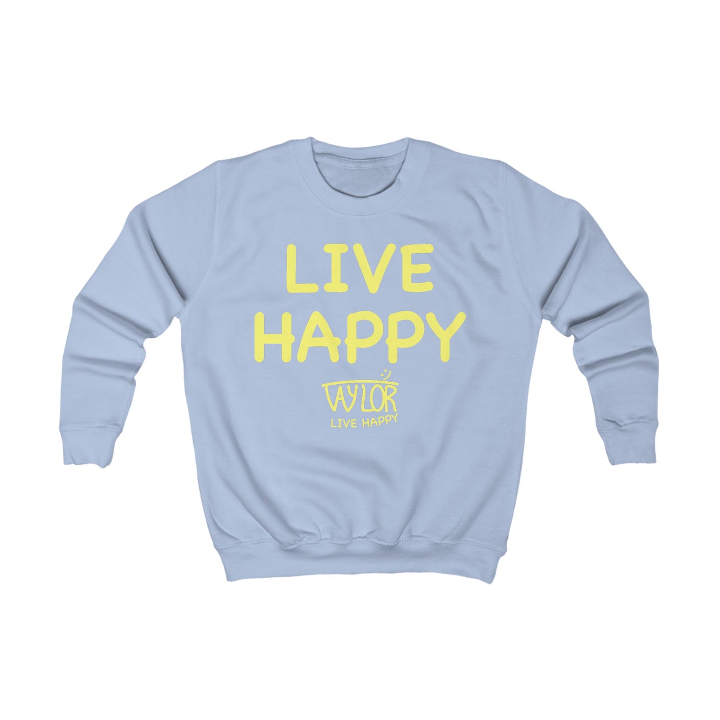 Kids Happiness Sweatshirt, Cozy Children’s Sweater, Live Happy Gift, Birthday Present, Fun Apparel, Kids Fashion