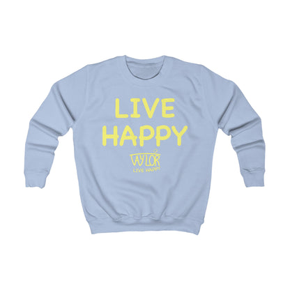 Kids Happiness Sweatshirt, Cozy Children’s Sweater, Live Happy Gift, Birthday Present, Fun Apparel, Kids Fashion