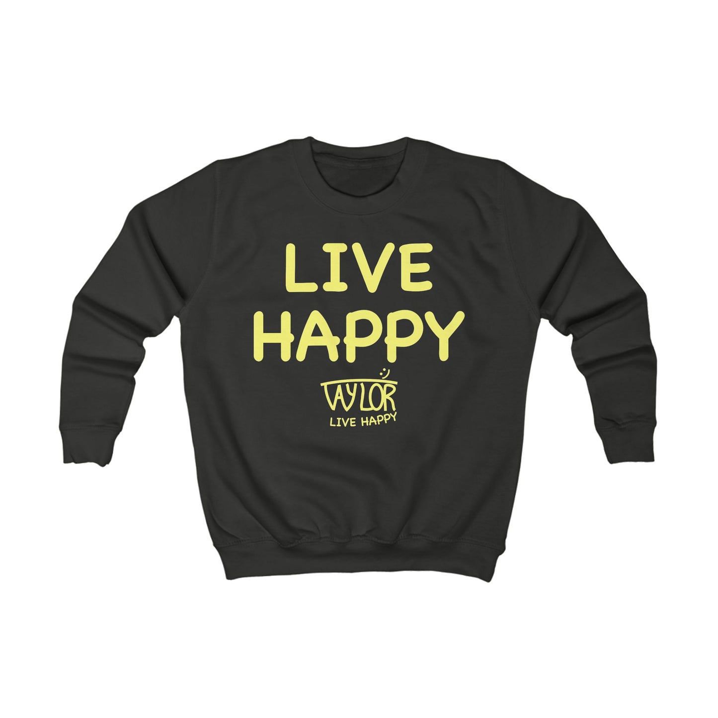 Kids Happiness Sweatshirt, Cozy Children’s Sweater, Live Happy Gift, Birthday Present, Fun Apparel, Kids Fashion