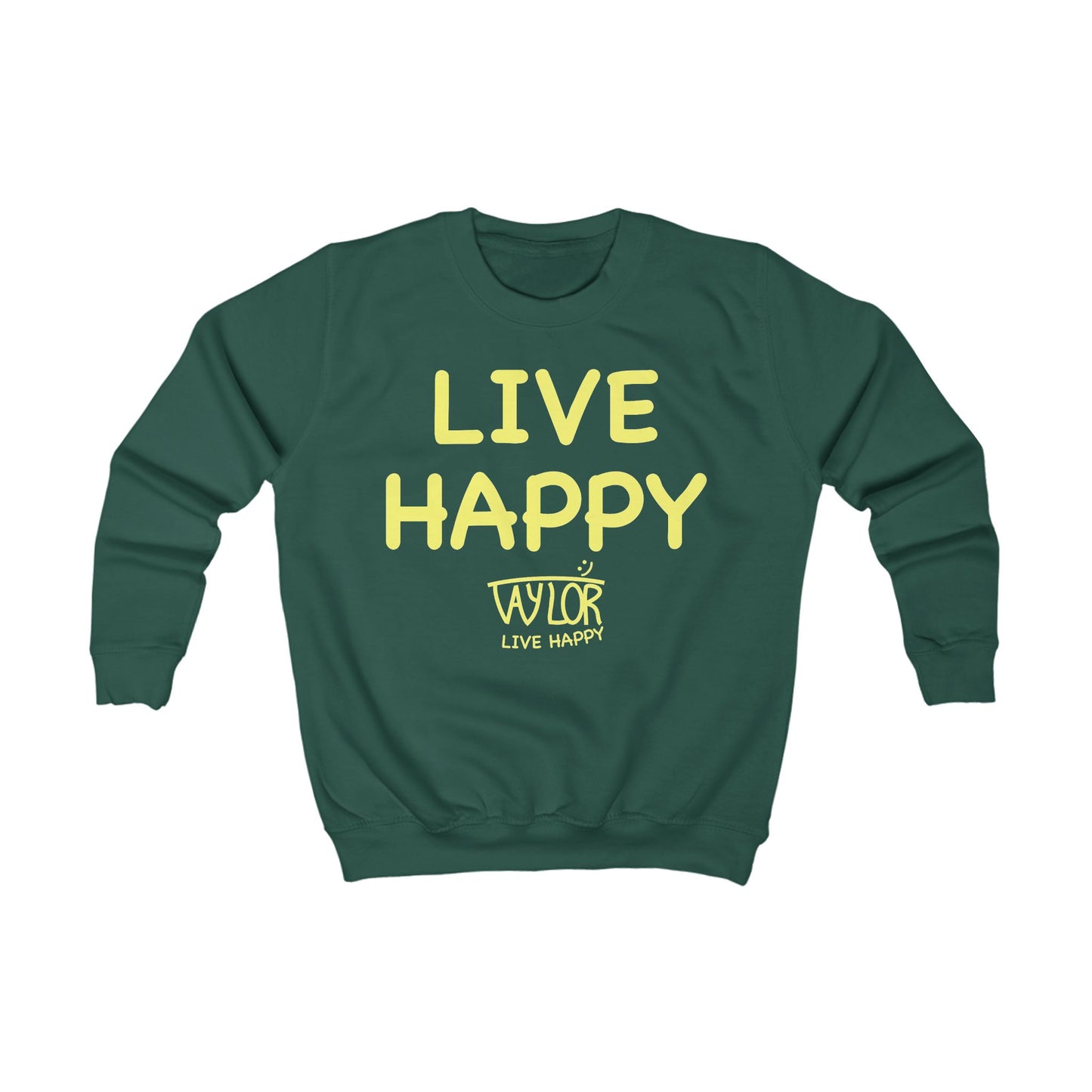 Kids Happiness Sweatshirt, Cozy Children’s Sweater, Live Happy Gift, Birthday Present, Fun Apparel, Kids Fashion
