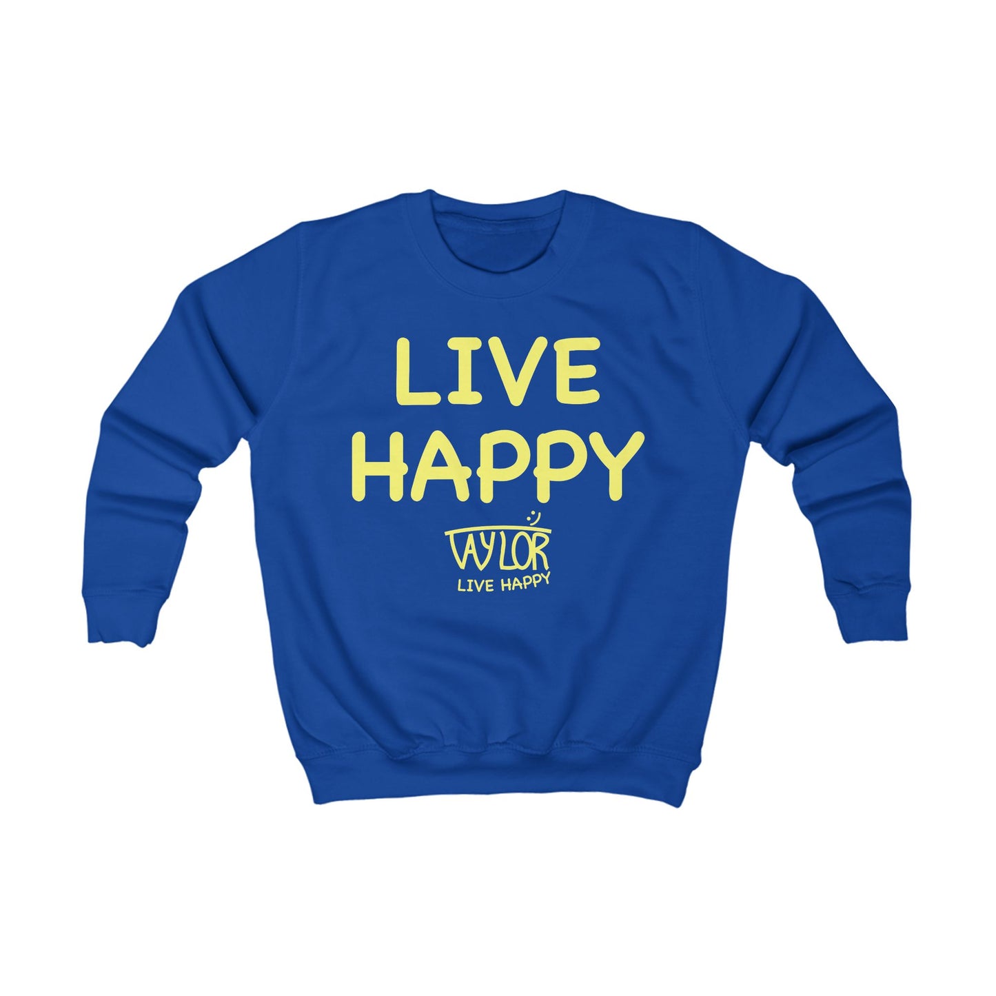 Kids Happiness Sweatshirt, Cozy Children’s Sweater, Live Happy Gift, Birthday Present, Fun Apparel, Kids Fashion