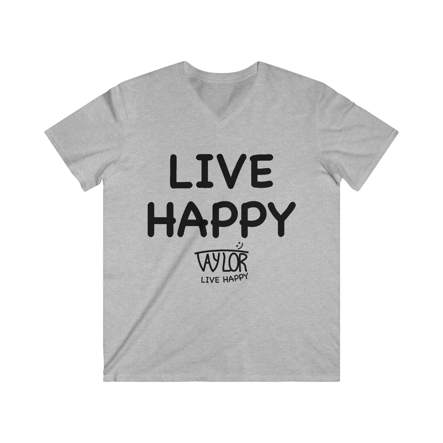 Live Happy Men's V-Neck Tee