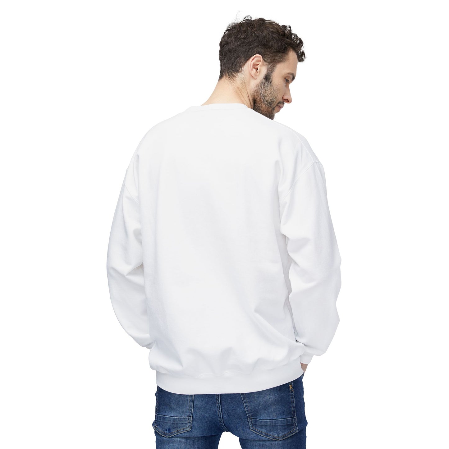 Live Happy Crewneck Sweatshirt - Unisex Fleece, Cozy Gift, Motivational Apparel, Perfect for Gifting, Casual Wear, Everyday Comfort